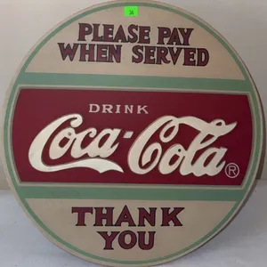 Coca-Cola Wall-Mount Key Cabinet with Hinged Door and Hooks