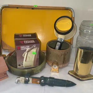 Household and Collectible Lot Including English Leather Soap, and more