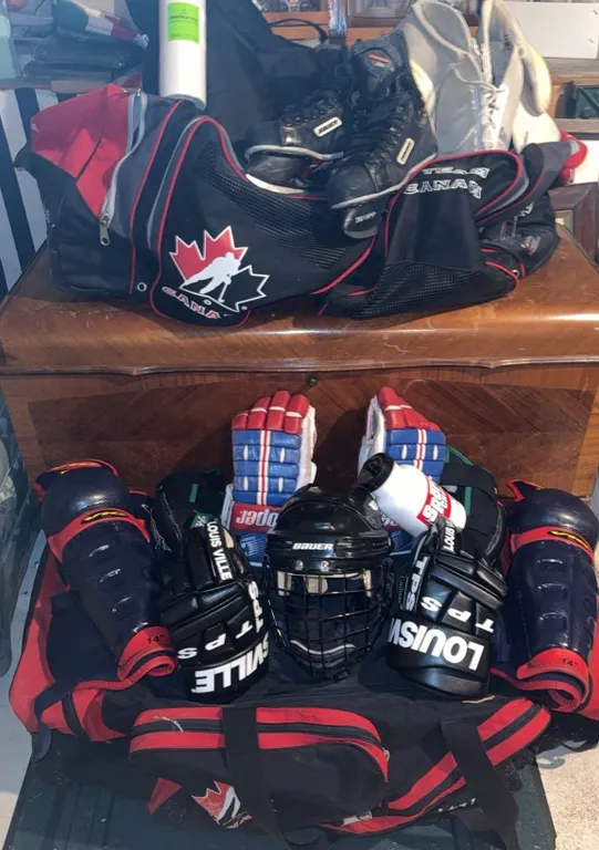 Team Canada Youth Hockey Equipment Set with Bag and Skates