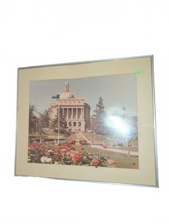 Framed Colour Print of Alberta Legislature Building