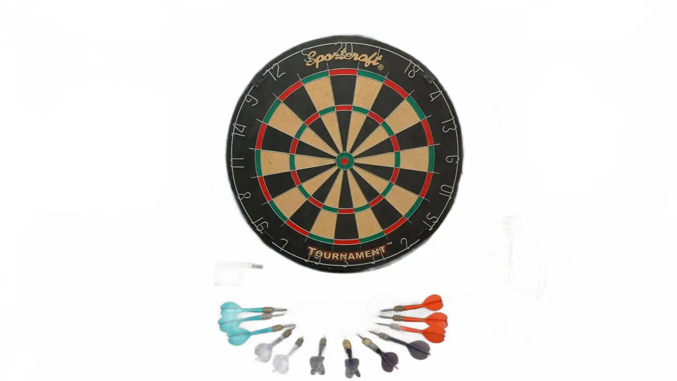 Sportcraft Tournament Dartboard Set with Cabinet and Darts