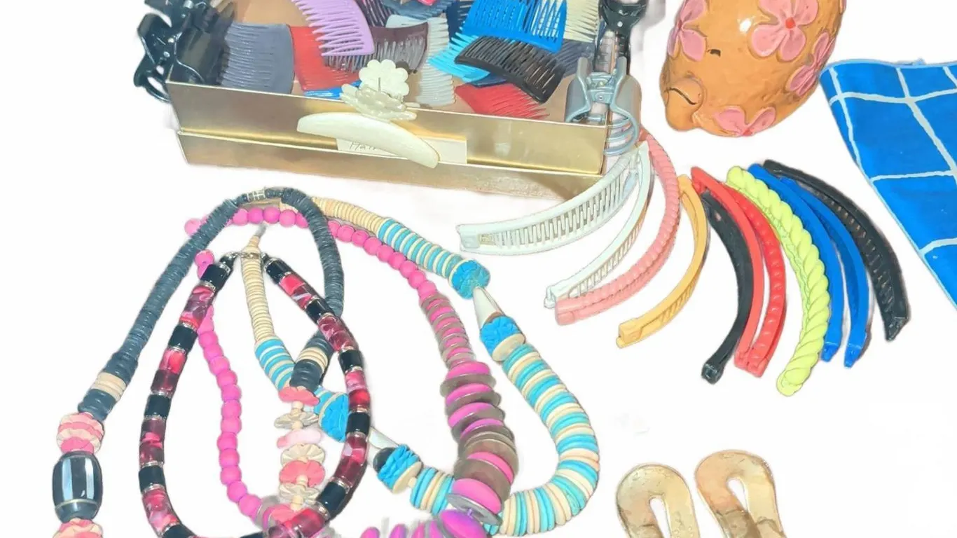 Costume Jewellery, Hair Accessories, and Ceramic Piggy Bank