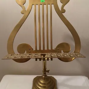 Brass Lyre-Shaped Adjustable Music Stand