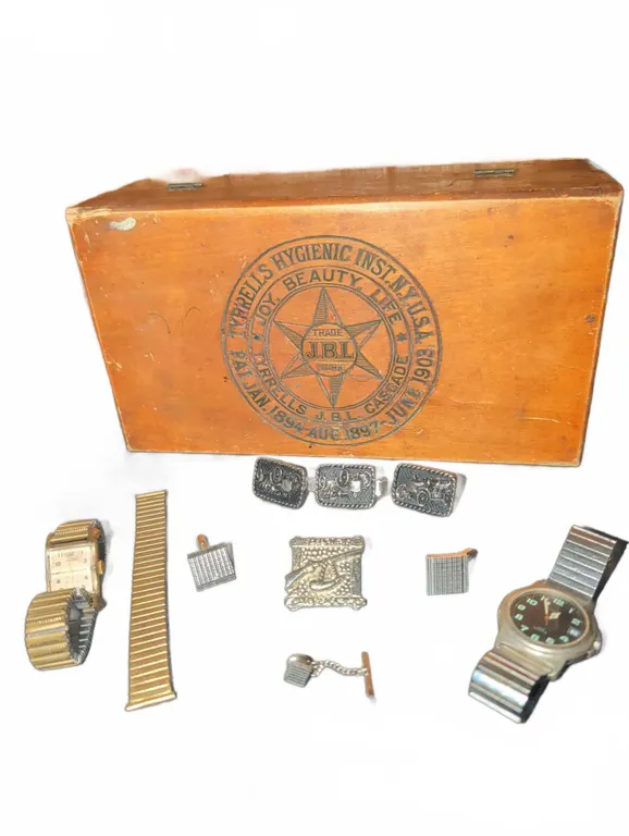 Vintage Watches, Cufflinks, Tie Clip, Box - Tyrrell's J.B.L. Cascade