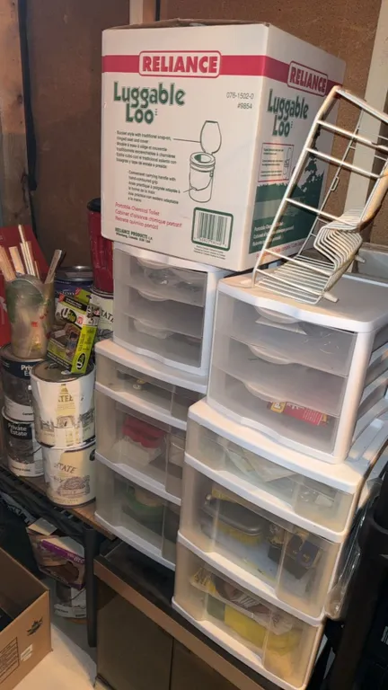 Reliance Luggable Loo Portable Chemical Toilet and Storage Drawers Lot