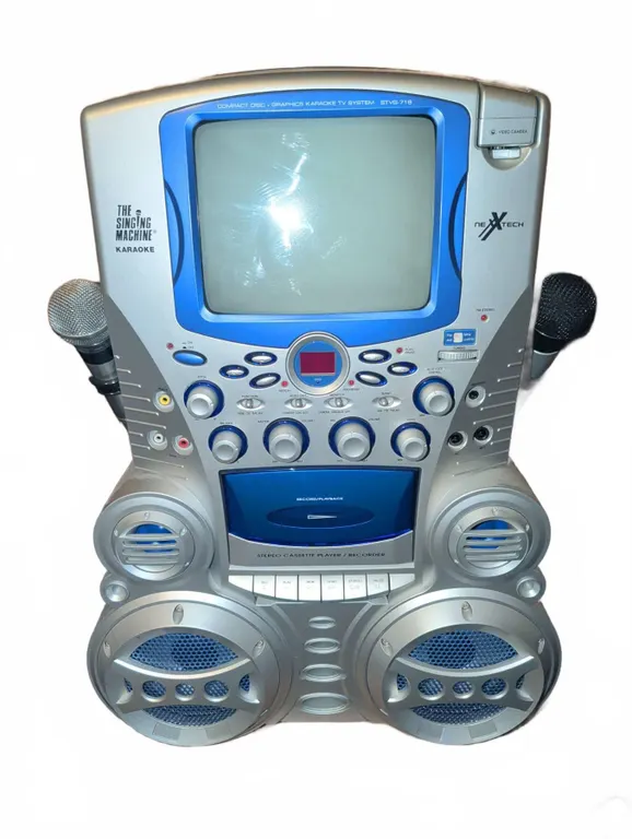 Singing Machine STVG-718 Karaoke System with Screen, Mics, CDs, Manuals