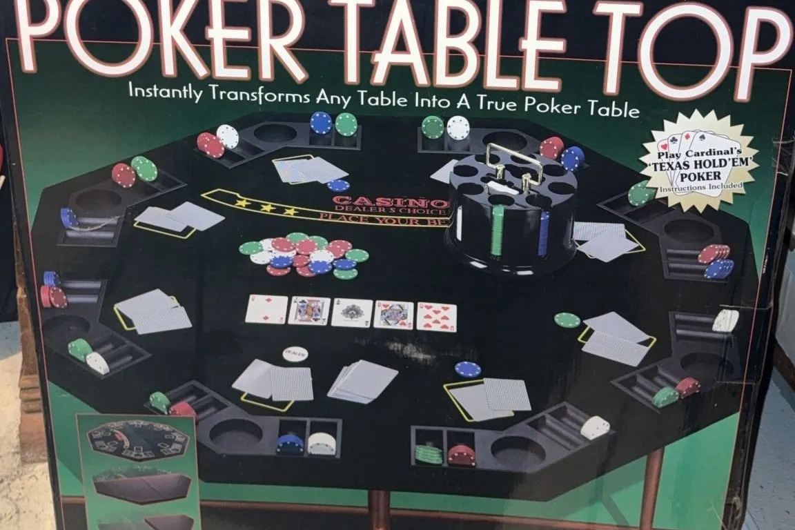 Cardinal Casino Poker Table Top, Foldable 8-Player Game Surface