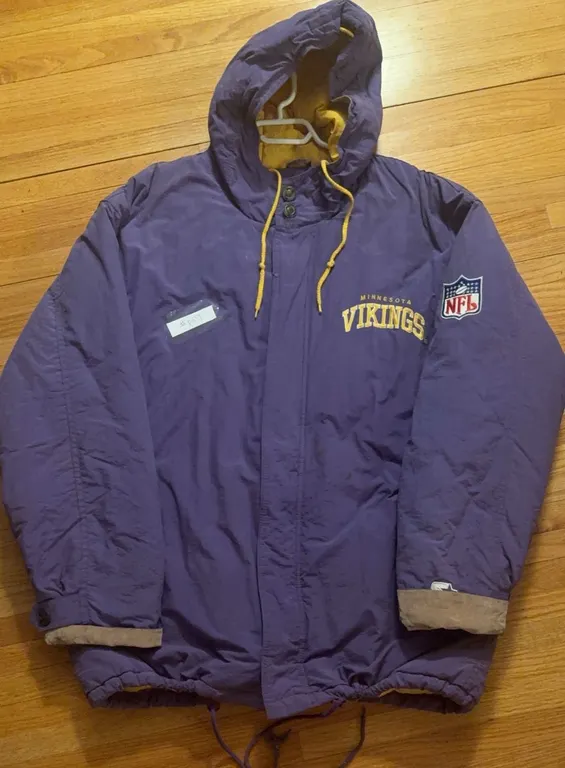 Starter Minnesota Vikings NFL Insulated Hooded Jacket Size M
