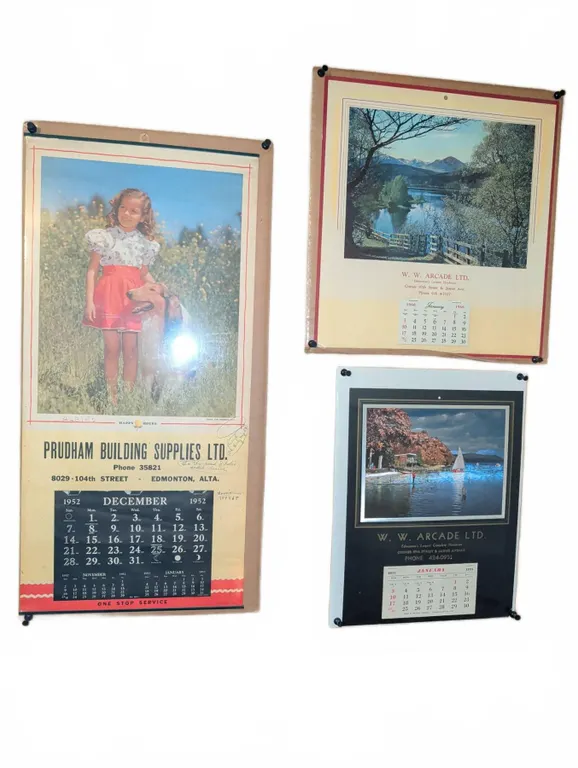 Three Mid-20th Century Canadian Advertising Calendars