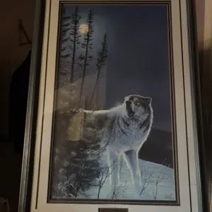 North Country Blue Wolf Print by D. McCaffrey, 36”x25.5”