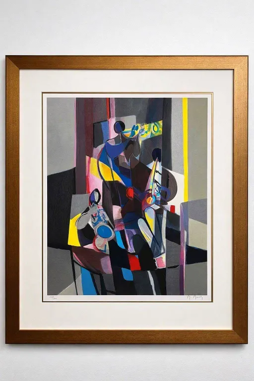 Marcel Mooley Les Jazzmen Signed Color Lithograph