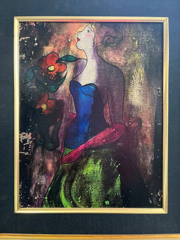 Le Kinff Oil Painting "Odalisque" 2002
