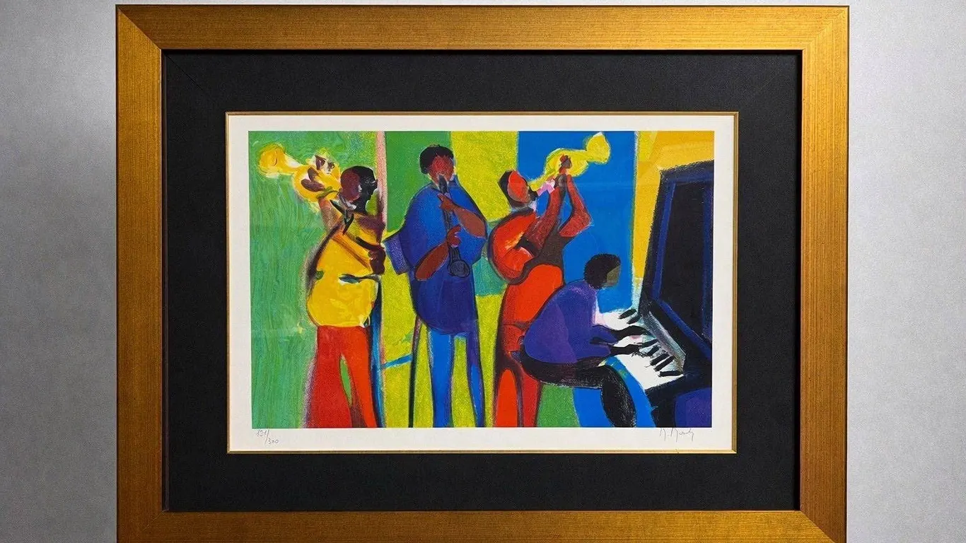 Marcel Mouly Quintette Jazz 2004 Framed Print
