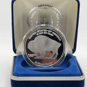 2008 Buffalo Proof 1 Oz Silver Round with Case