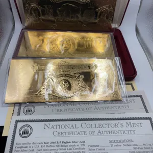National Collector's Mint 24K Gold Leaf Bills Set