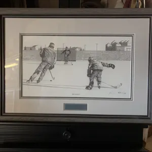 Framed 22”x16” BJ Brown 2008 Print "Breakaway"