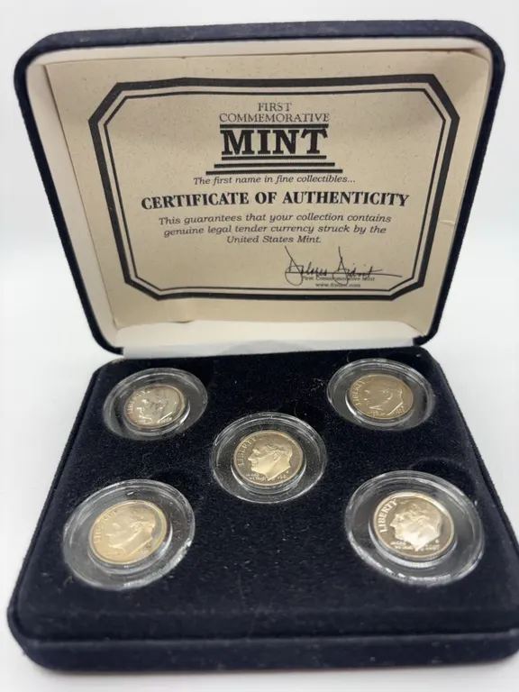 First Commemorative Mint Roosevelt Dime Set