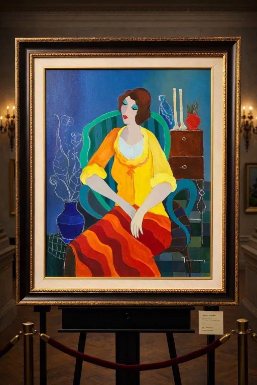Itzchak Tarkay Daydreaming #5 Acrylic Signed