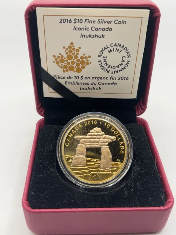 2016 RCM $10 Iconic Canada Inukshuk Pure Silver Proof