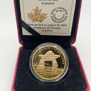 2016 RCM $10 Iconic Canada Inukshuk Pure Silver Proof