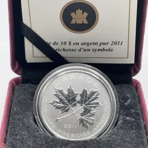 2011 $10 Maple Leaf Forever Pure Silver Coin