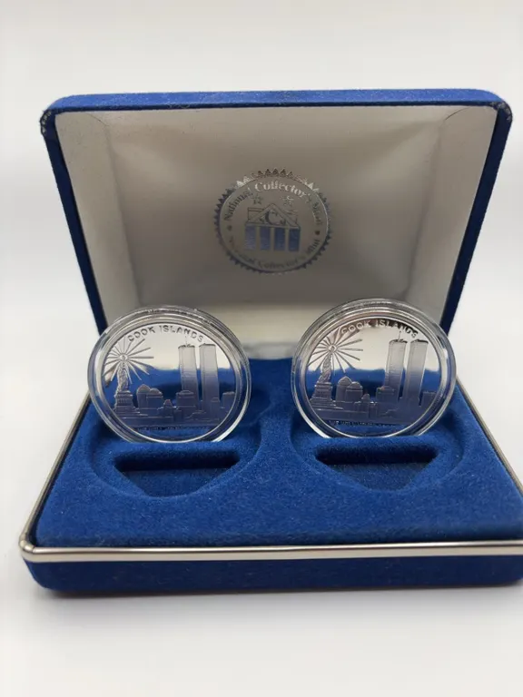 2001 Cook Islands One Dollar 9/11 Commemorative Coin Set