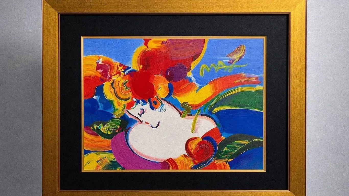 Peter Max Colorful Framed Abstract Print