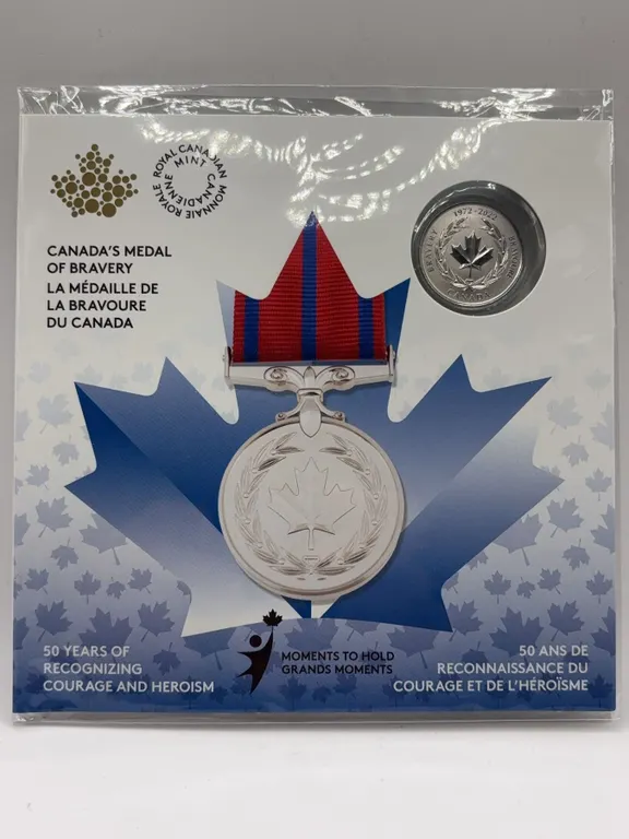 2022 Canada $5 Fine Silver Coin Medal of Bravery