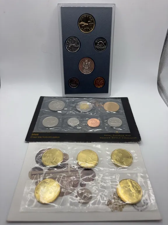 Canadian Coin Sets: 2005, 2017 150th, and Proof Set