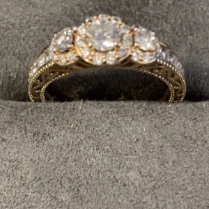 10k Gold Diamond Ring, 1.29ct Total Weight