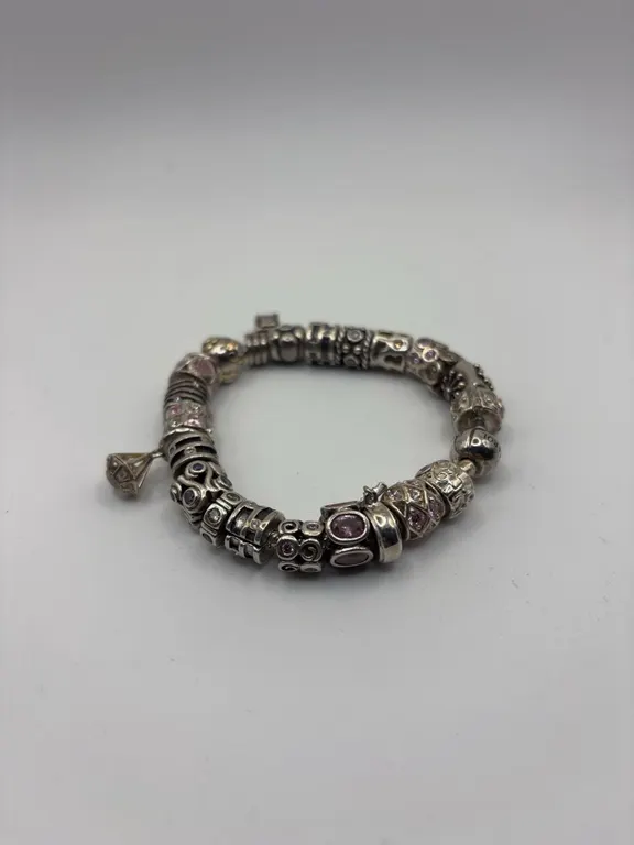 Pandora .925 Silver Charm Bracelet, 77.21g