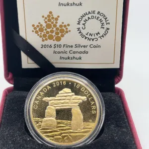 2016 RCM $10 Pure Silver Inukshuk Coin, Iconic Canada