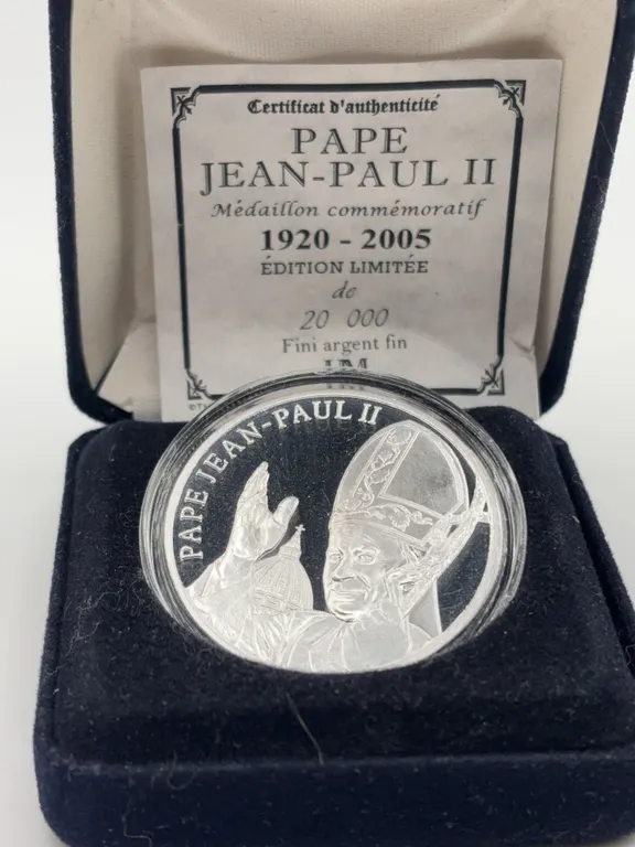 Pope John Paul II Silver Commemorative Medallion