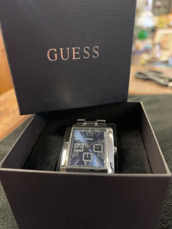 GUESS Steel Rectangular Men's Watch NEW