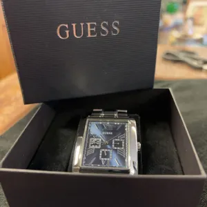 GUESS Steel Rectangular Men's Watch NEW