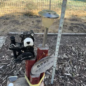 Bear-Themed Solar Garden Light and Golf Decor