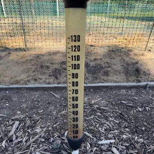 Large Outdoor Rain Gauge, 130 mm Capacity, Plastic Construction