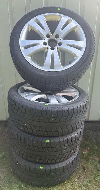 4 Alloy Wheels with Mounted Winter Tires 225/45R17 Michelin Primacy Alpine