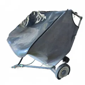 Push Lawn Sweeper with Mesh Hopper and Plastic Wheels