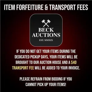 Item Forfeiture & Transport, Shipping, Delivery Fees & Conditions