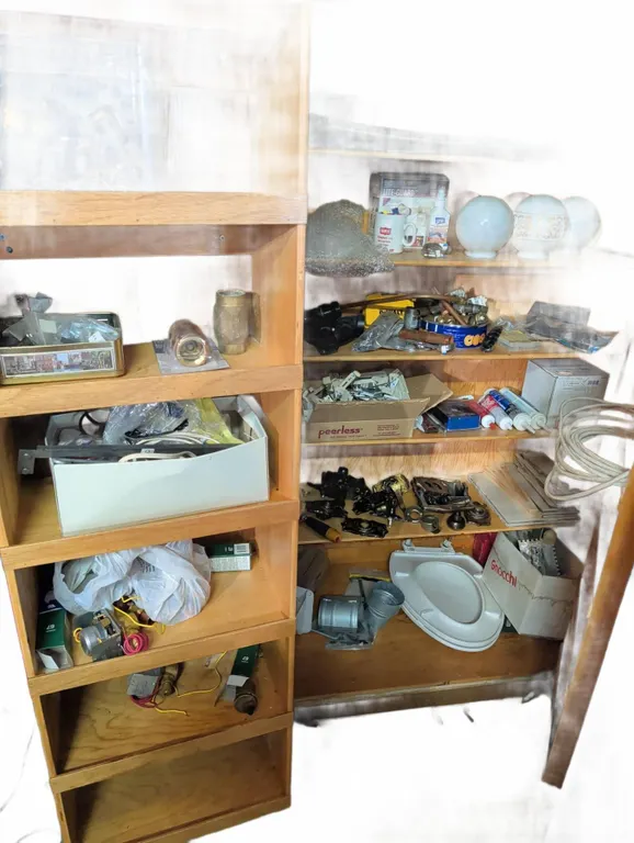 Home Owners Essentials Lot With Hardware, Light Fixtures, Tools And Plumbing Parts