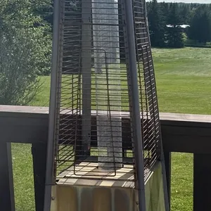 Pyramid-Style Propane Patio Heater with Glass Tube