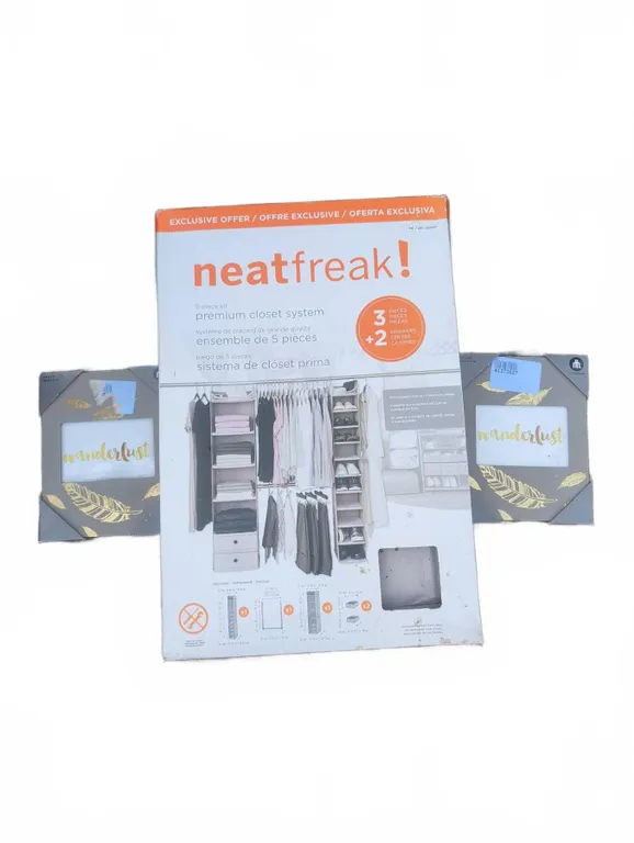 Neatfreak 3-in-1 Closet System and Two 'Wanderlust' Picture Frames