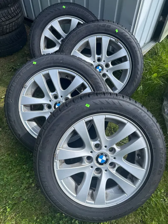 4 BMW 16-Inch Alloy Wheels with Bridgestone Blizzak 205/55R16 Winter Tires