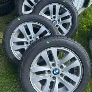 4 BMW 16-Inch Alloy Wheels with Bridgestone Blizzak 205/55R16 Winter Tires