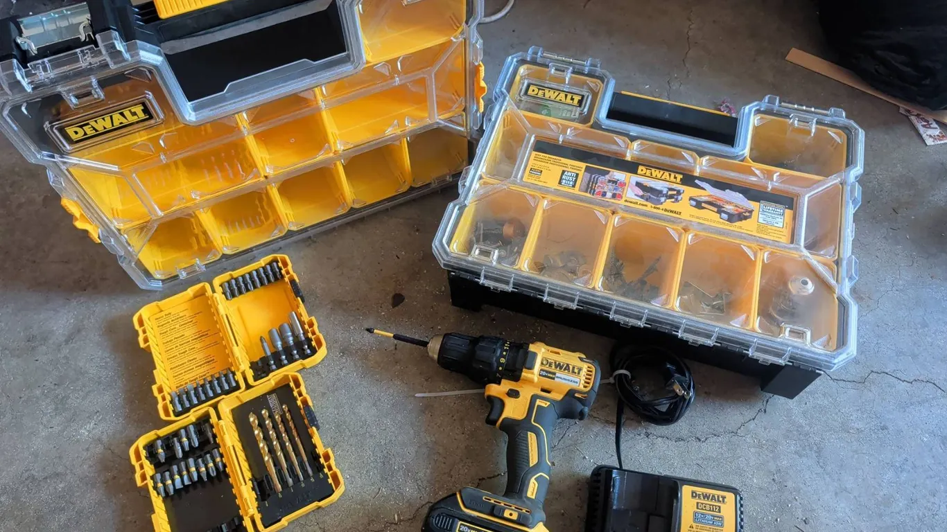DEWALT 20V MAX Brushless Drill Kit With Accessories and Storage