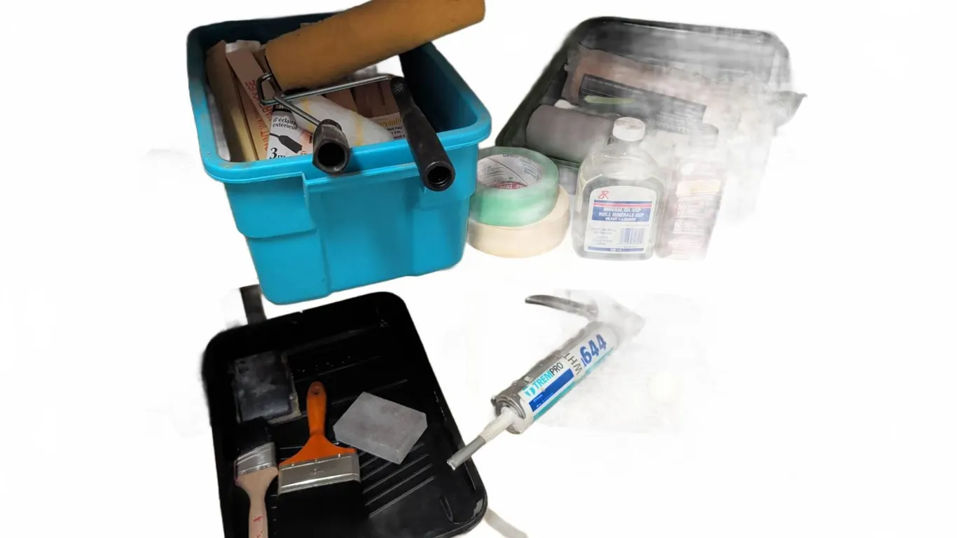 Painting and Caulking Supplies With Fasteners