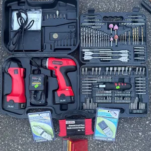 Airco 14.4V Drill Set with Cordless Flashlight and Drill Bit Accessory Kit