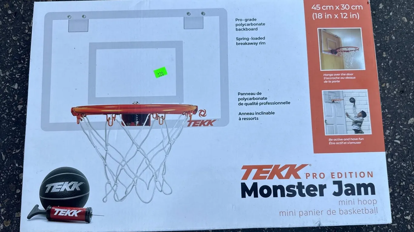 Tekk Pro Edition Monster Jam Mini Basketball Hoop Set