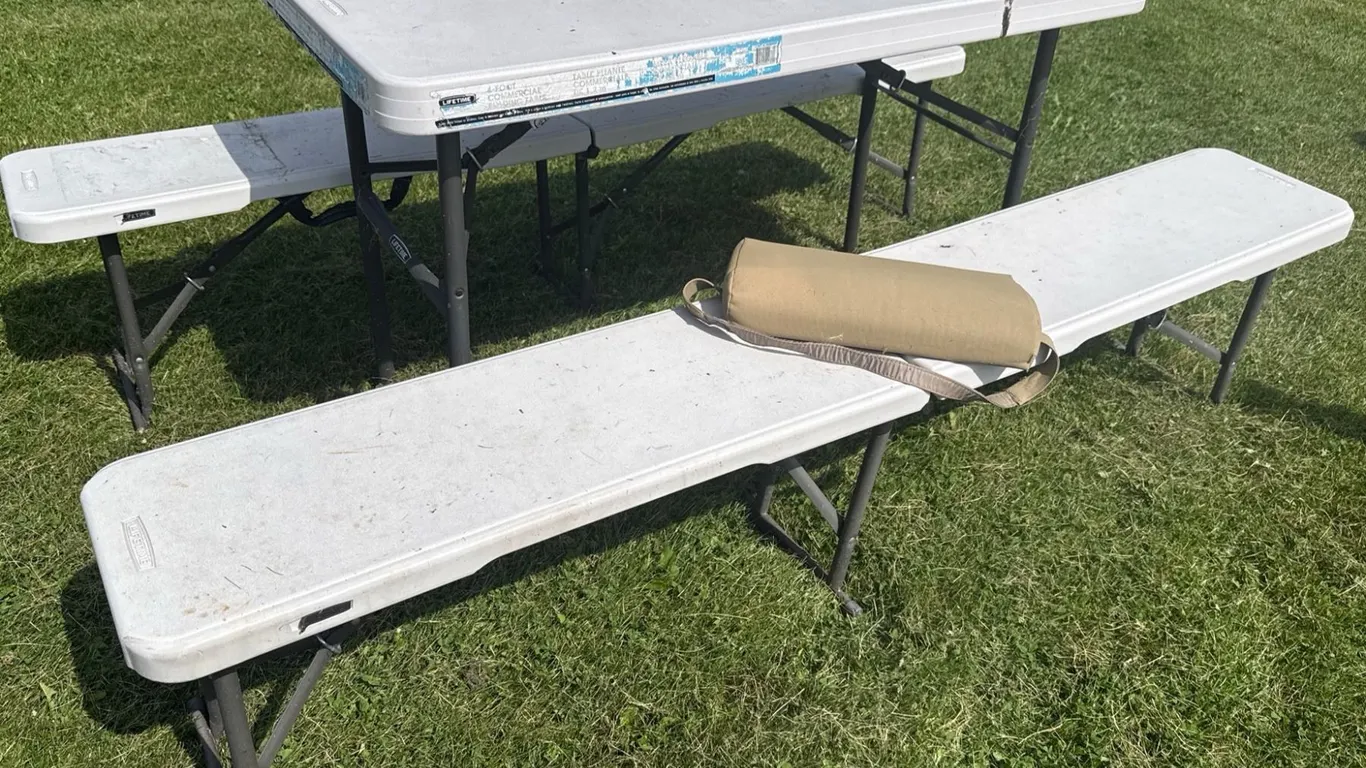 Lifetime Folding Picnic Table with Two Benches